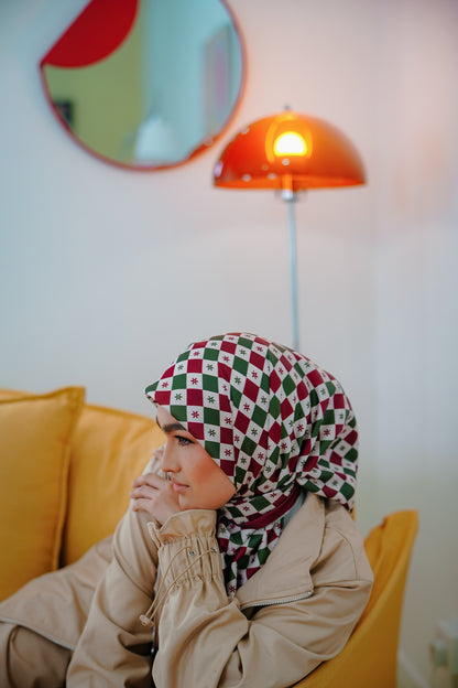 Monogram Square (Burgundy)