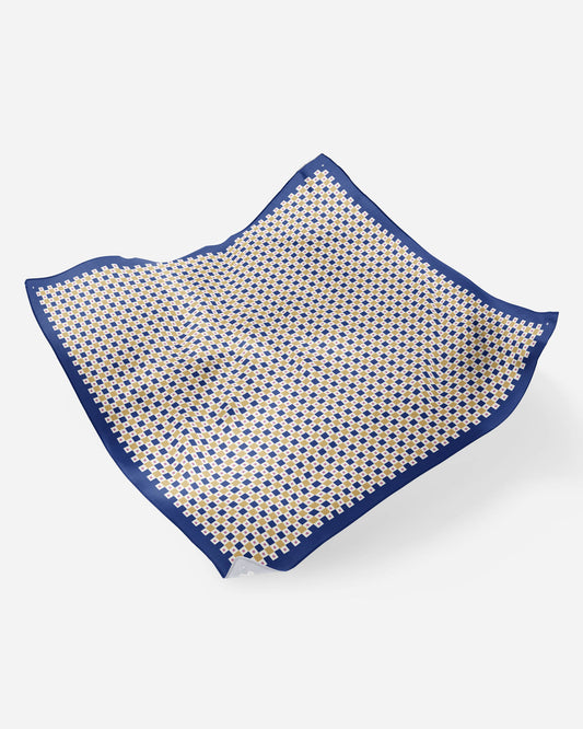 Monogram Square (Wheat Navy)